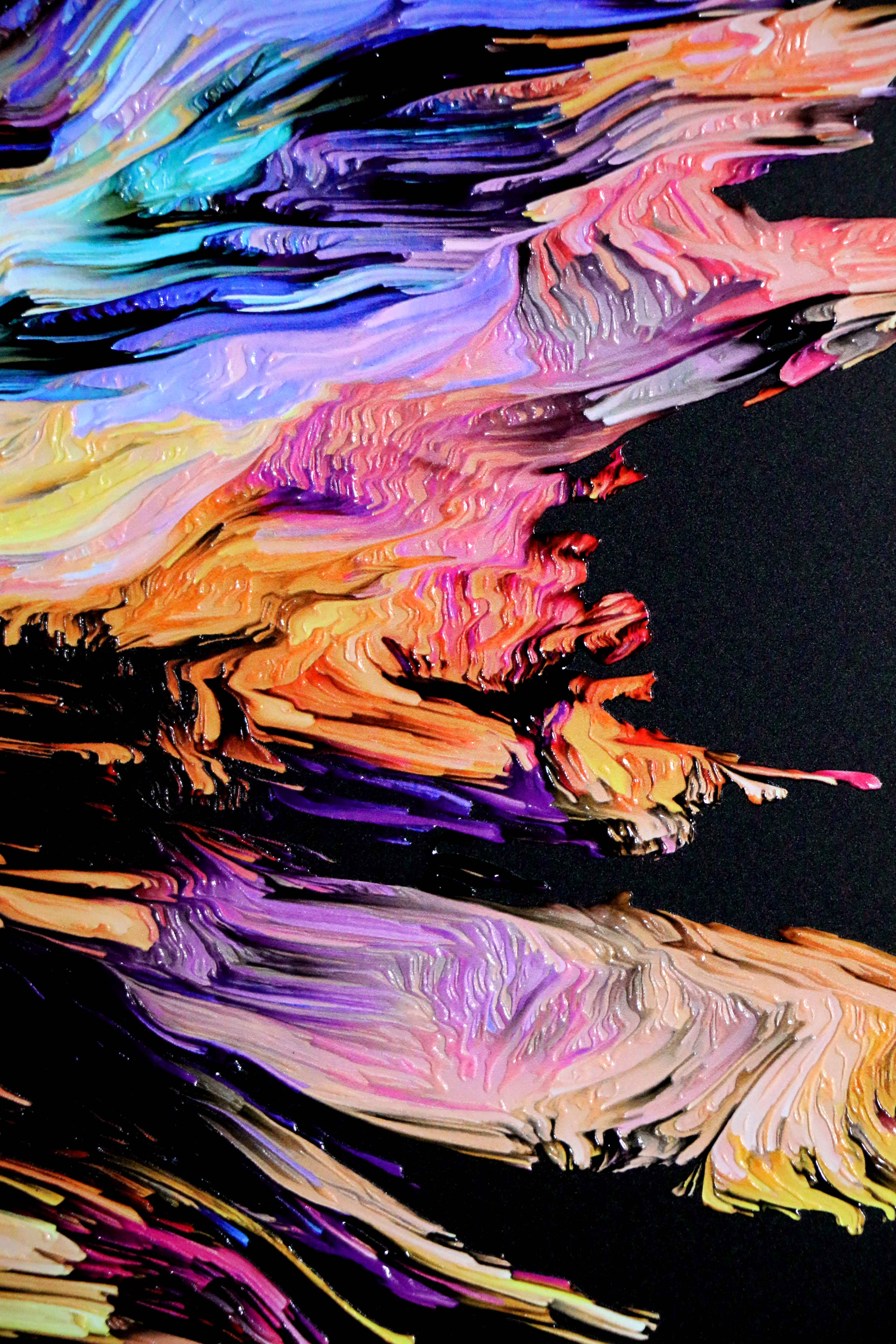 Chromatic Soul Radiance — 3D Haptic Embossed High-Gloss Luxury Wall Art - Image 5