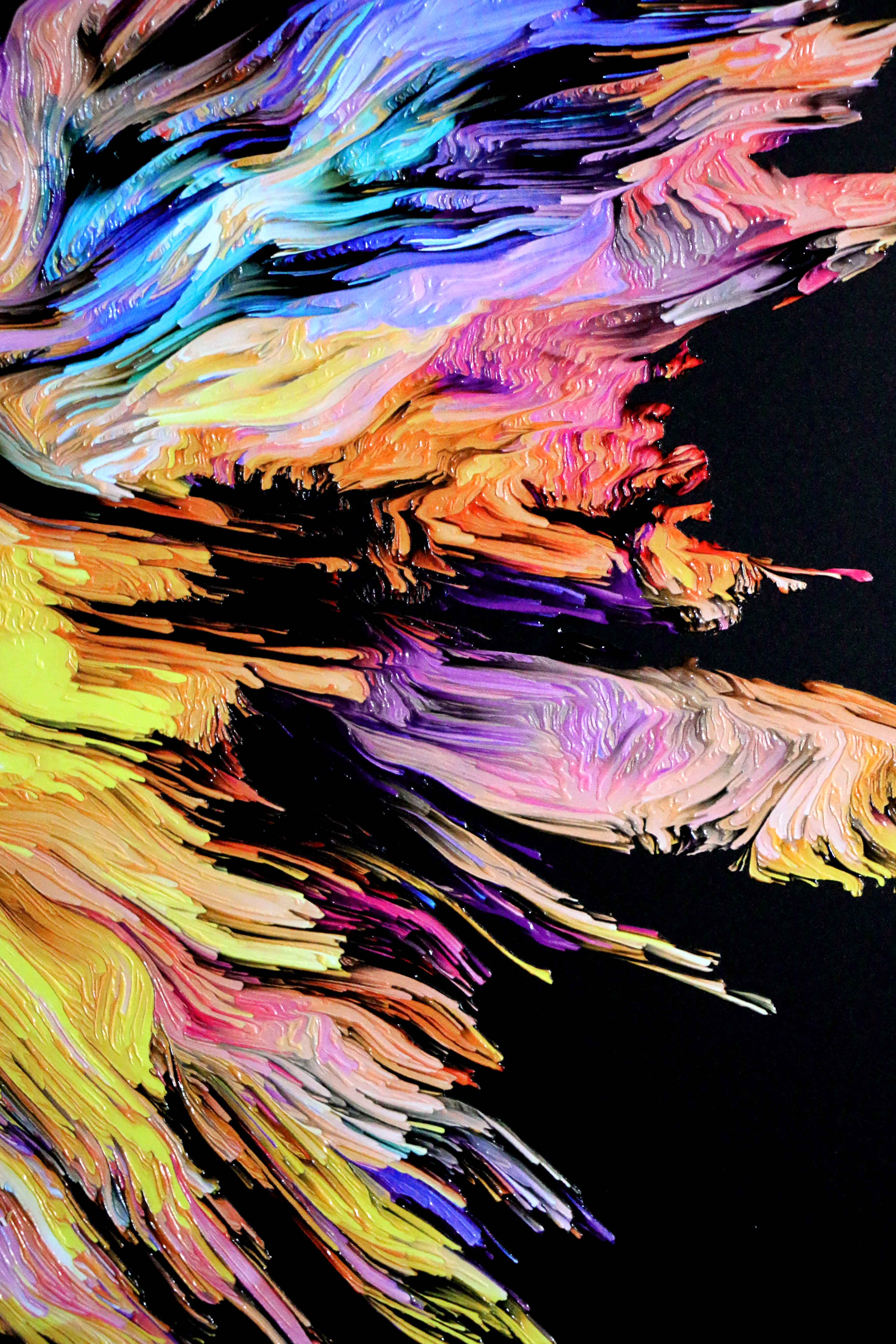 Chromatic Soul Radiance — 3D Haptic Embossed High-Gloss Luxury Wall Art - Image 6