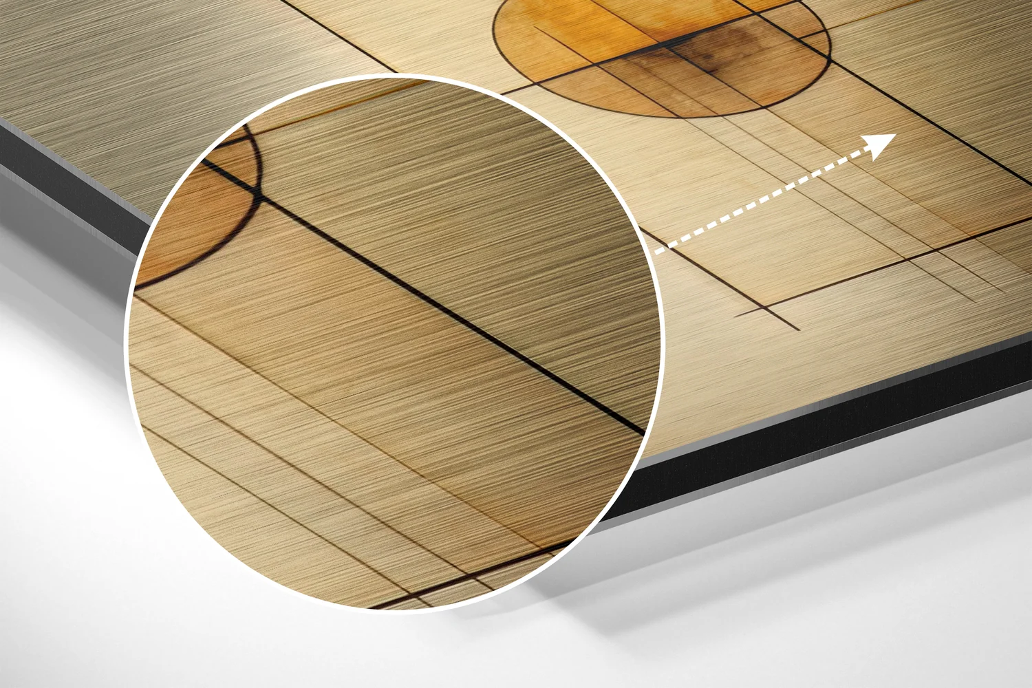 Circles Brushed Aluminum Dibond Wall Art - Image 3