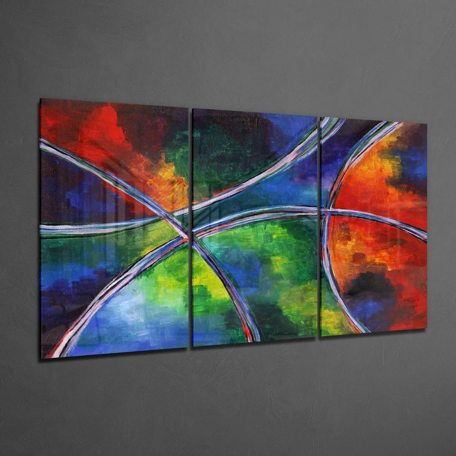 Circular Colors Glass Wall Art - Image 2