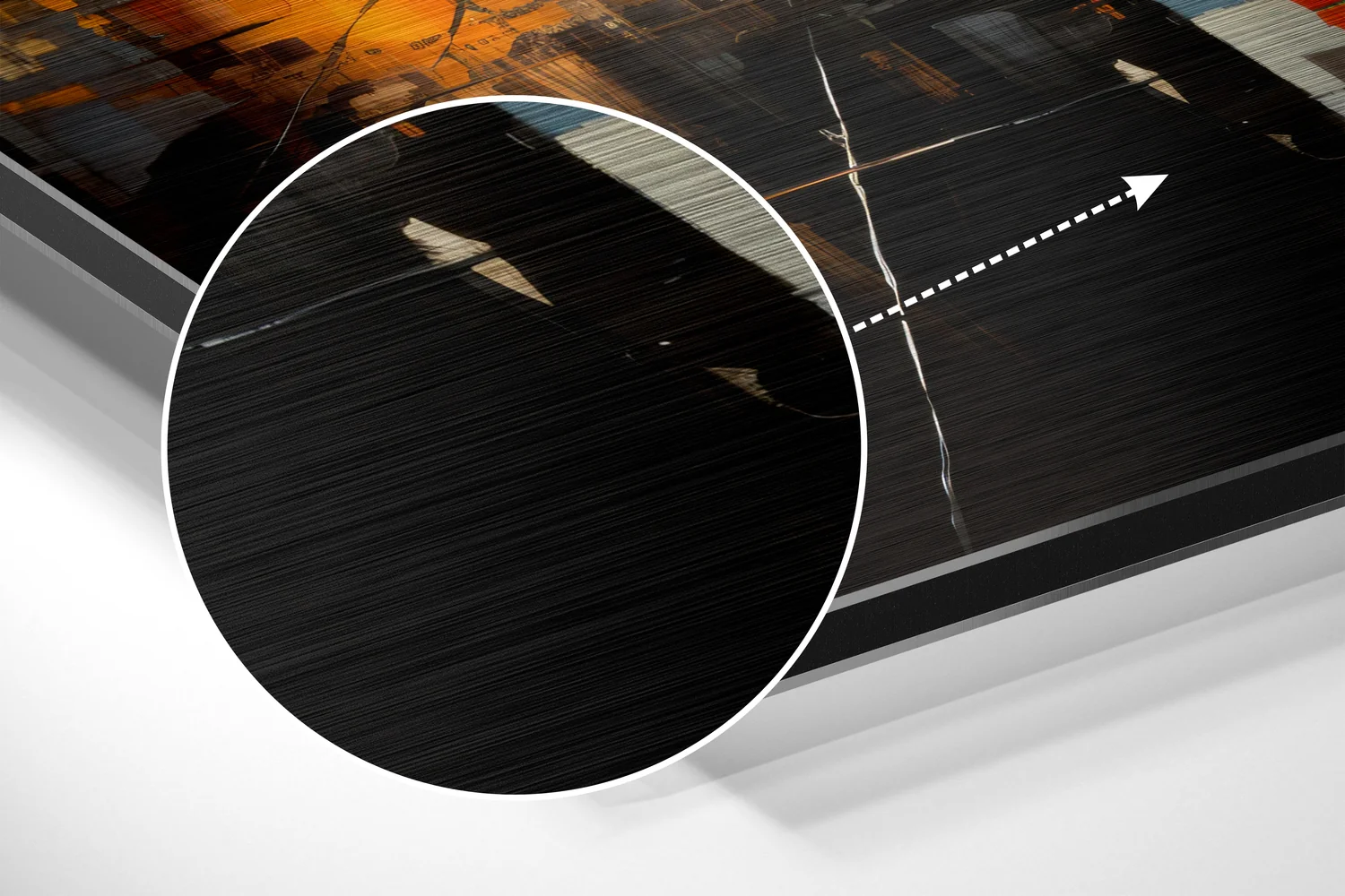 City at Night Brushed Aluminum Dibond Wall Art - Image 3