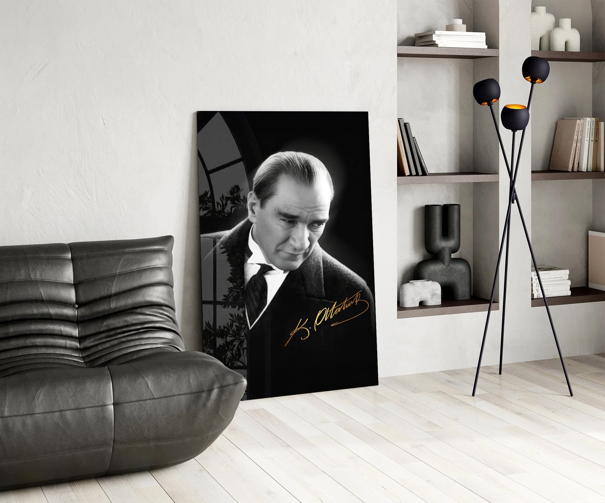 Classic Portrait Photograph Glass Wall Art - Image 6