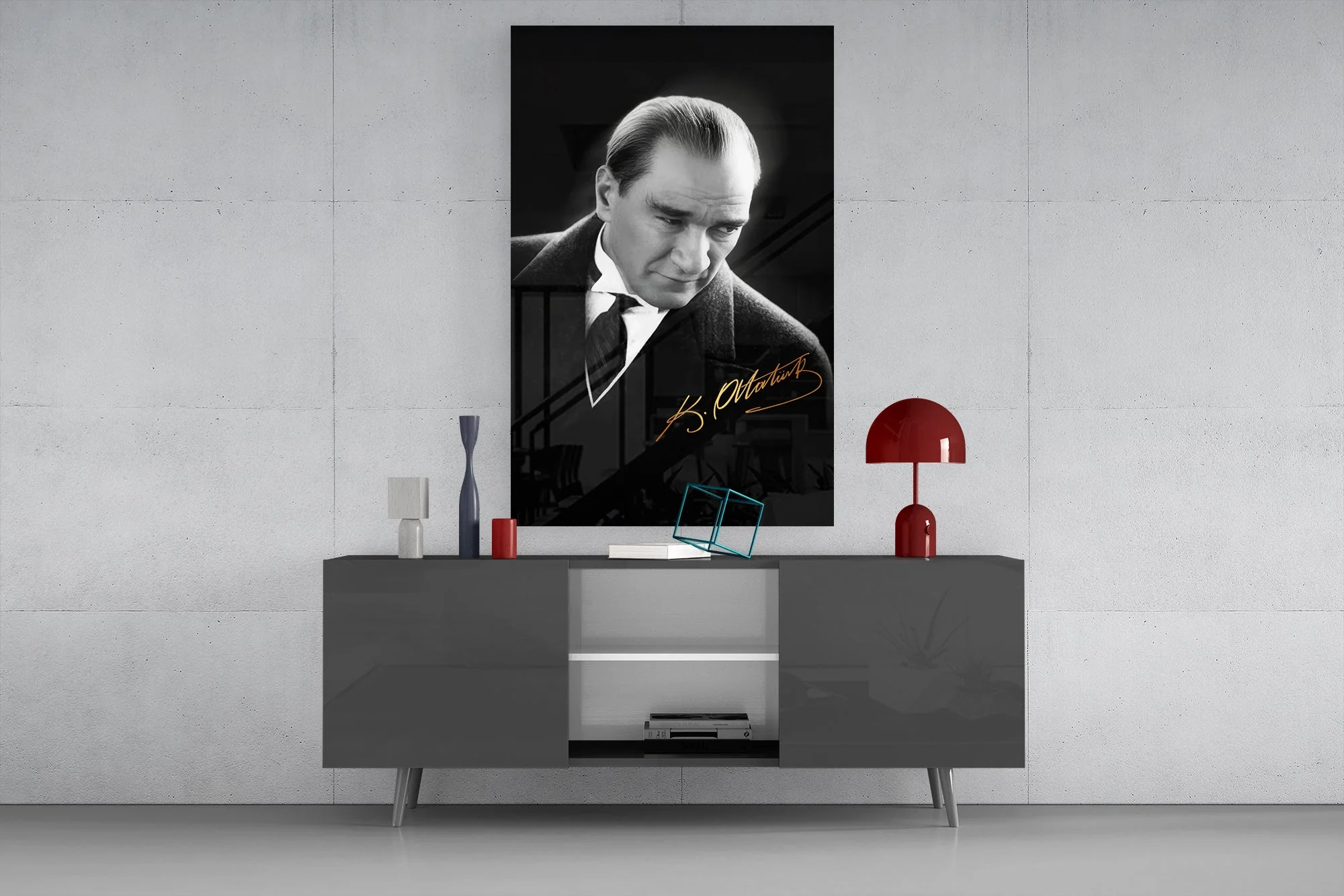 Classic Portrait Photograph Glass Wall Art - Image 8