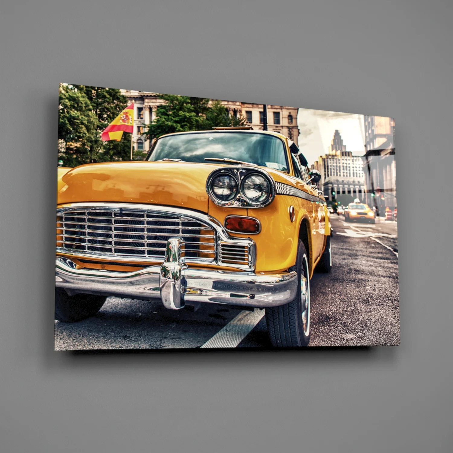 Classic Taxi Glass Wall Art - Image 2