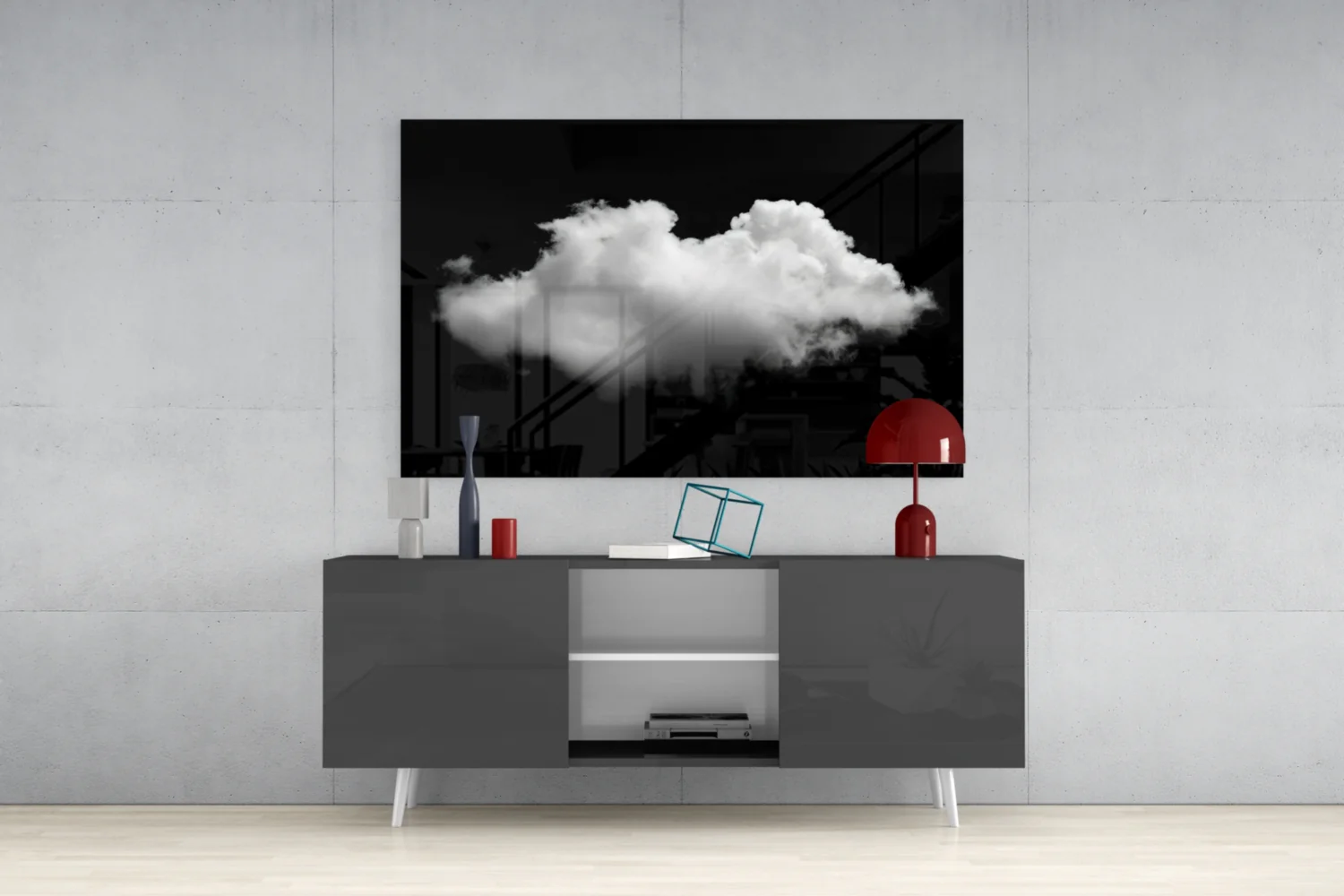 Cloud Glass Wall Art - Image 9