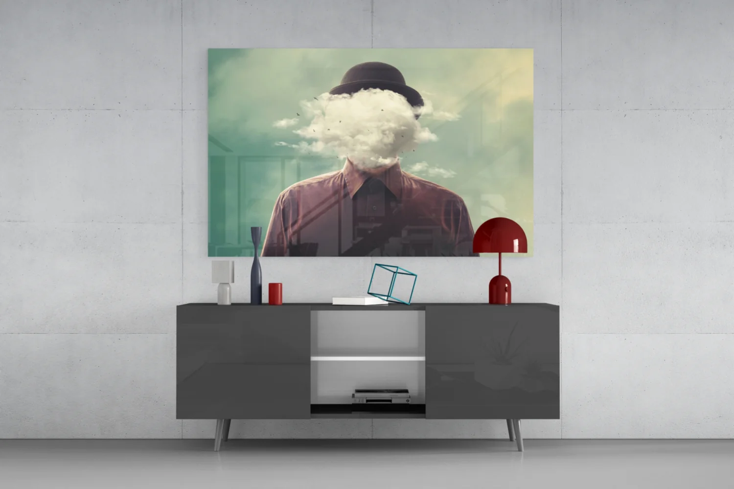 Cloud Man Glass Wall Art - Image 8