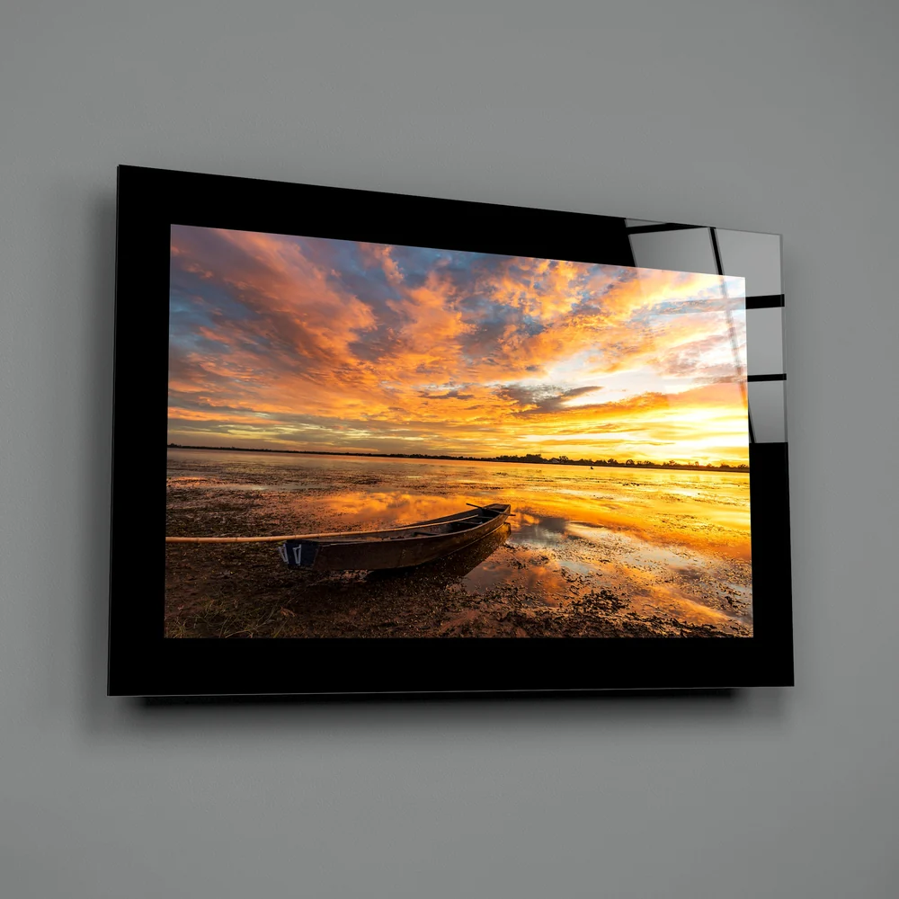 Clouds and Sunset Glass Wall Art - Image 2