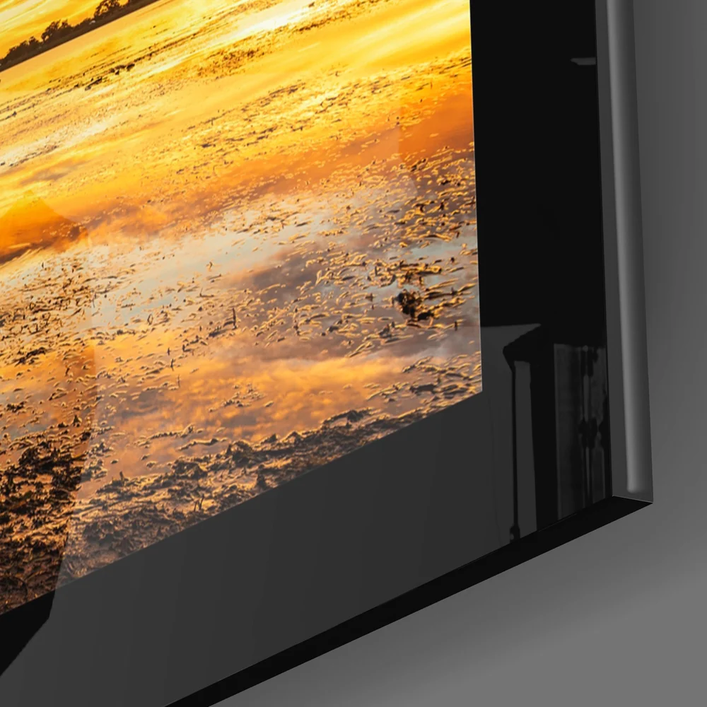 Clouds and Sunset Glass Wall Art - Image 3
