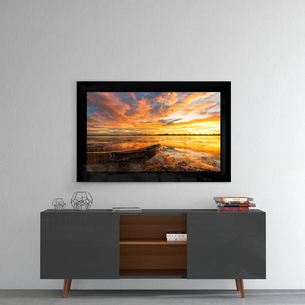 Clouds and Sunset Glass Wall Art - Image 4