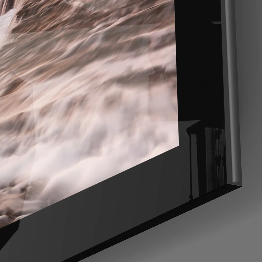 Cloudy Waves Glass Wall Art - Image 3