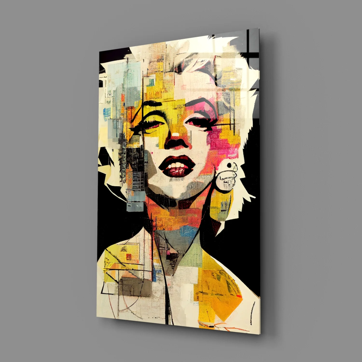 Collage Blonde Icon Pop Glass Wall Art - Image 3