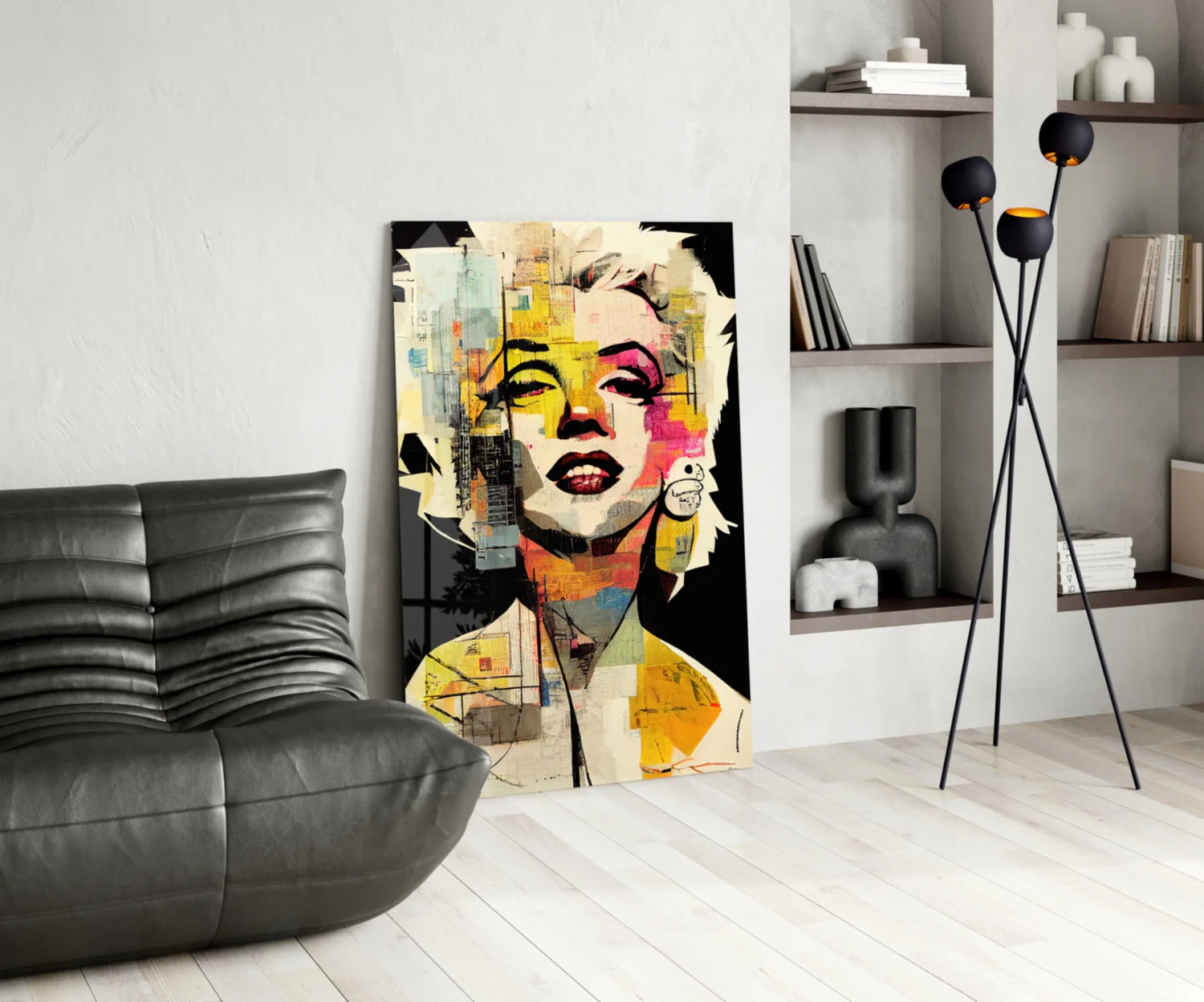 Collage Blonde Icon Pop Glass Wall Art - Image 6