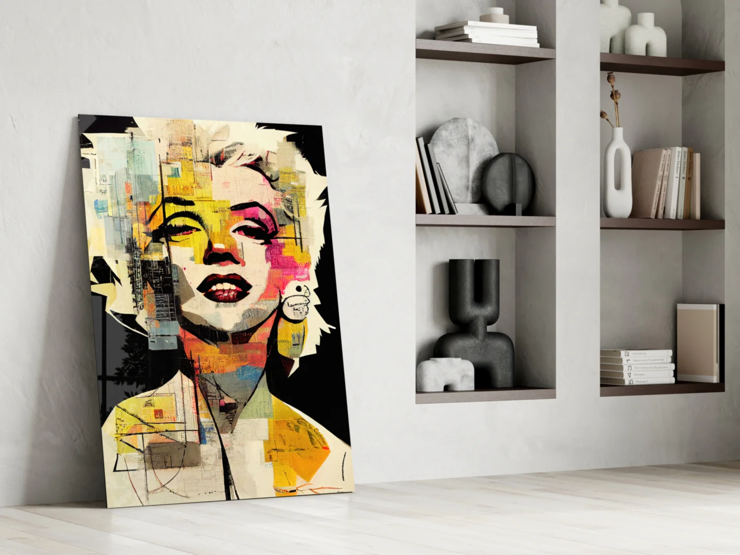 Collage Blonde Icon Pop Glass Wall Art - Image 7
