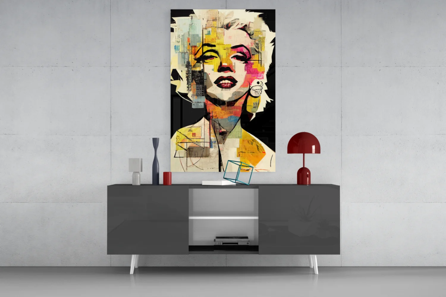 Collage Blonde Icon Pop Glass Wall Art - Image 9