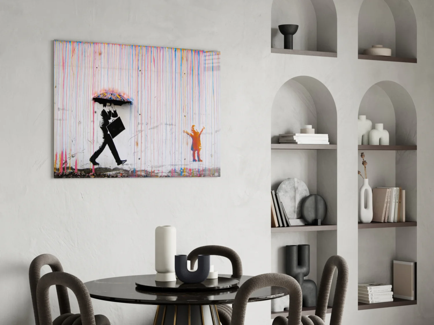 Color of Rain Street Stencil Glass Wall Art - Image 6