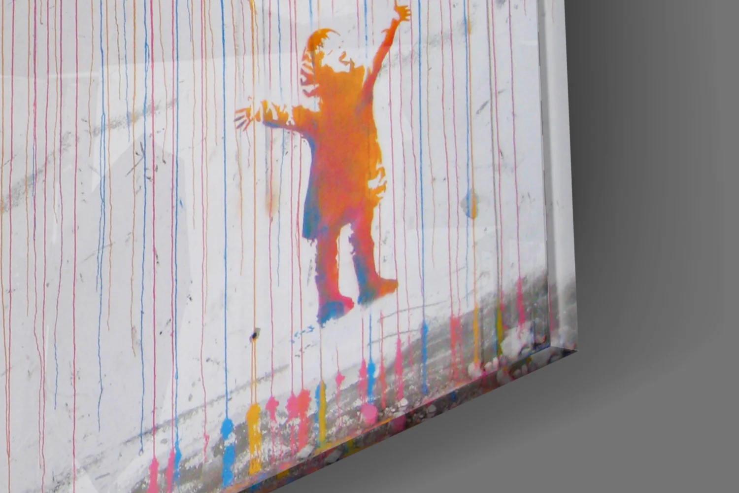 Color of Rain Street Stencil Glass Wall Art - Image 8