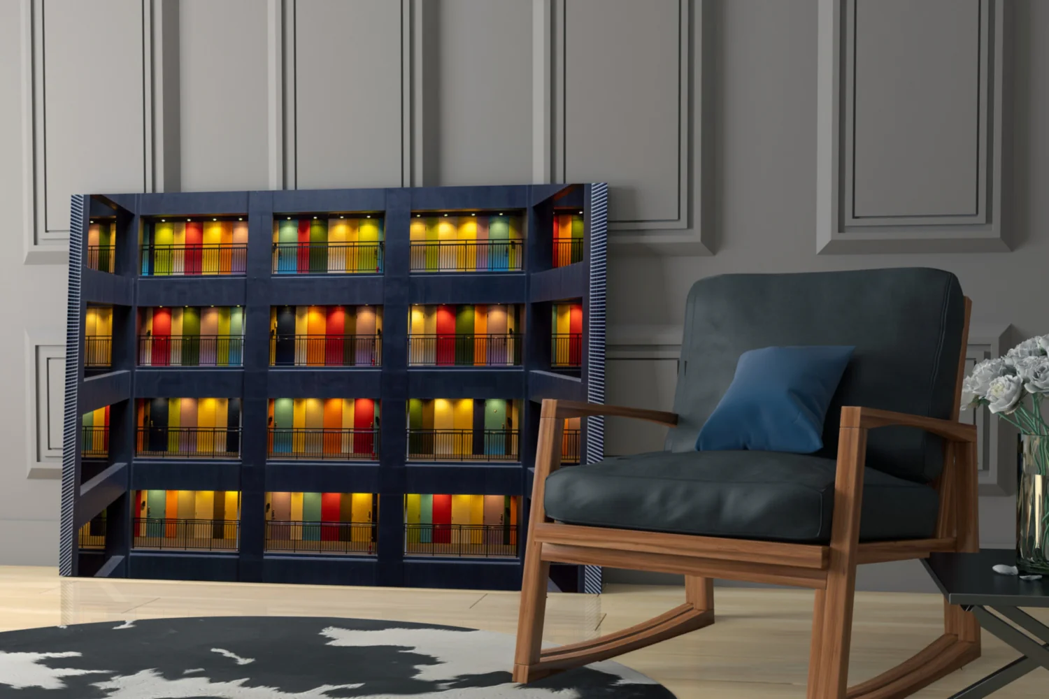 Colored Doors Glass Wall Art - Image 6