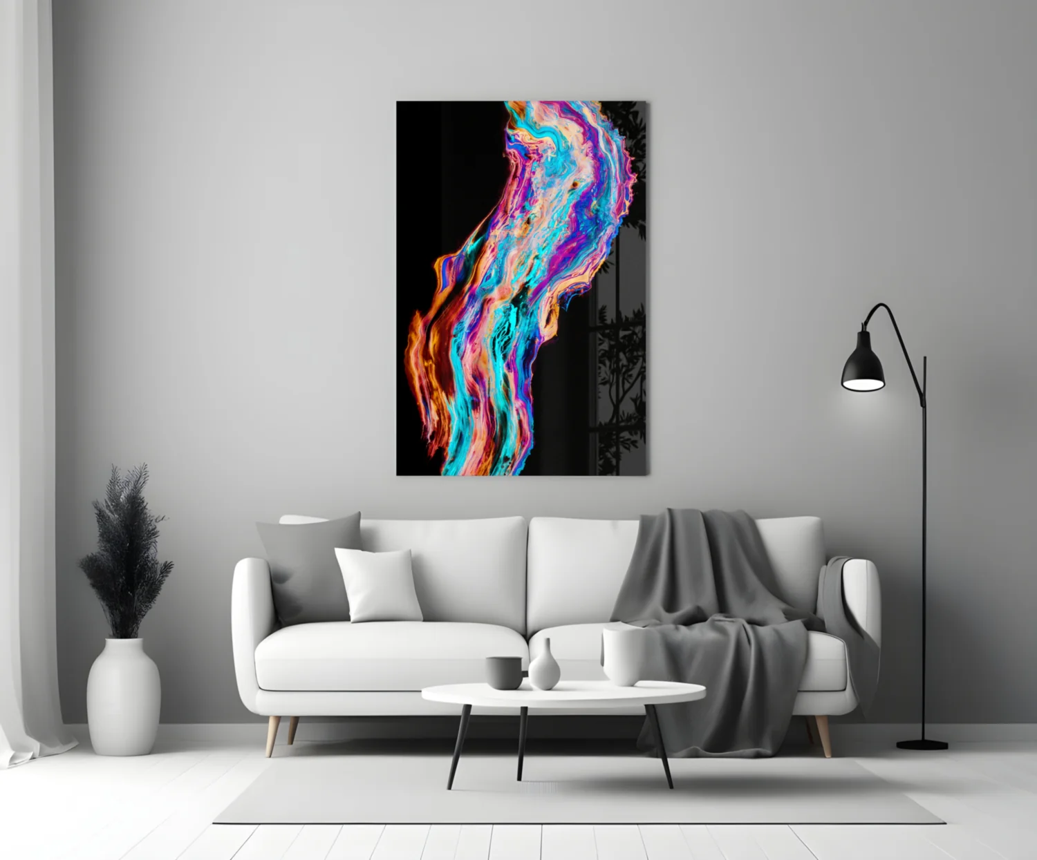 Colored Flow Glass Wall Art - Image 3