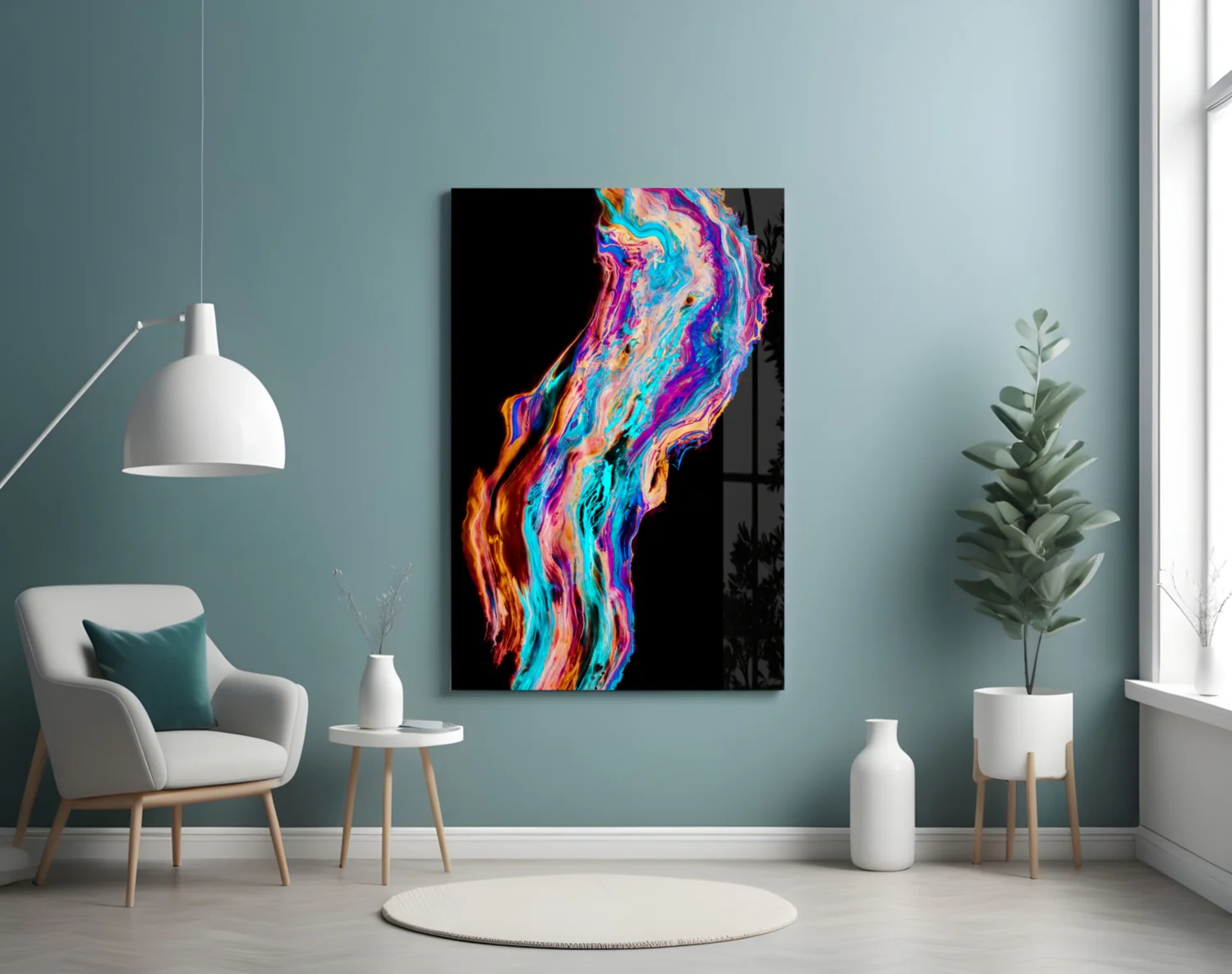 Colored Flow Glass Wall Art - Image 4
