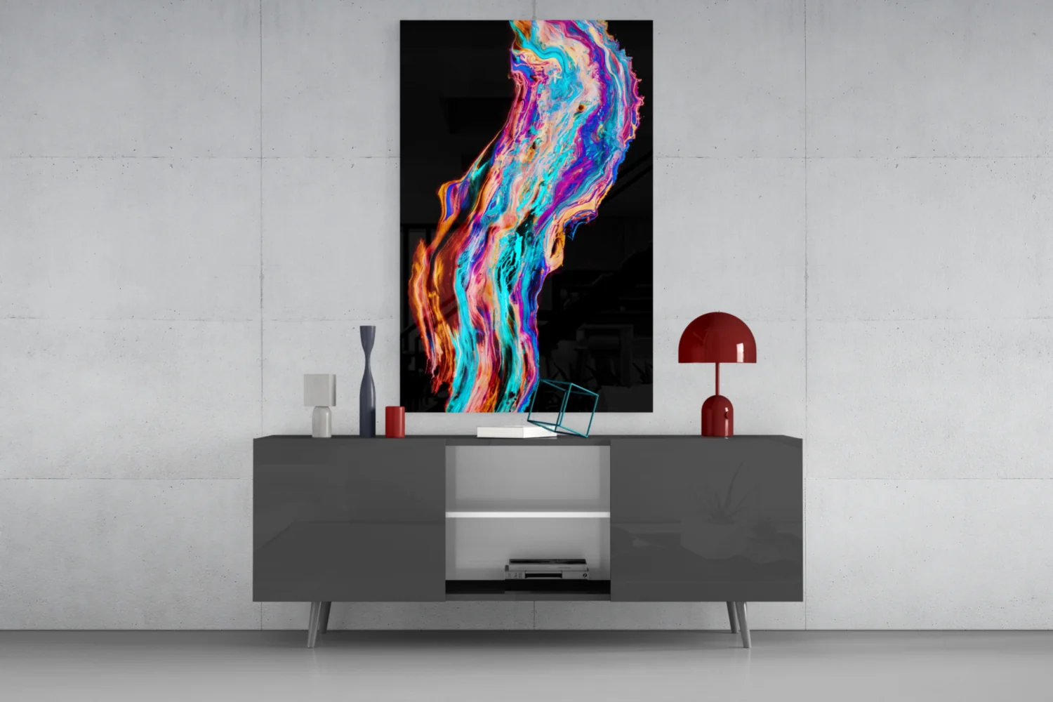 Colored Flow Glass Wall Art - Image 8