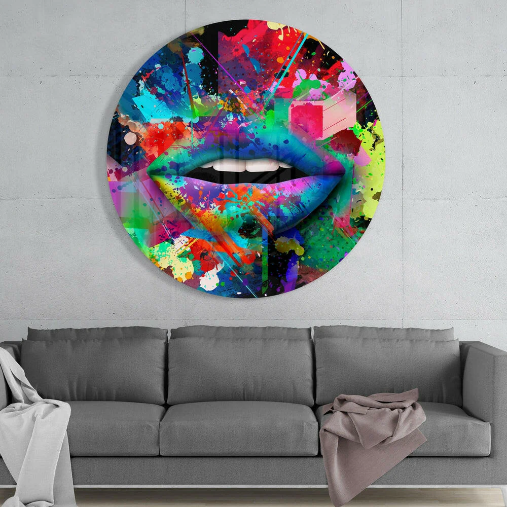 Colored Lip Glass Wall Art - Image 2