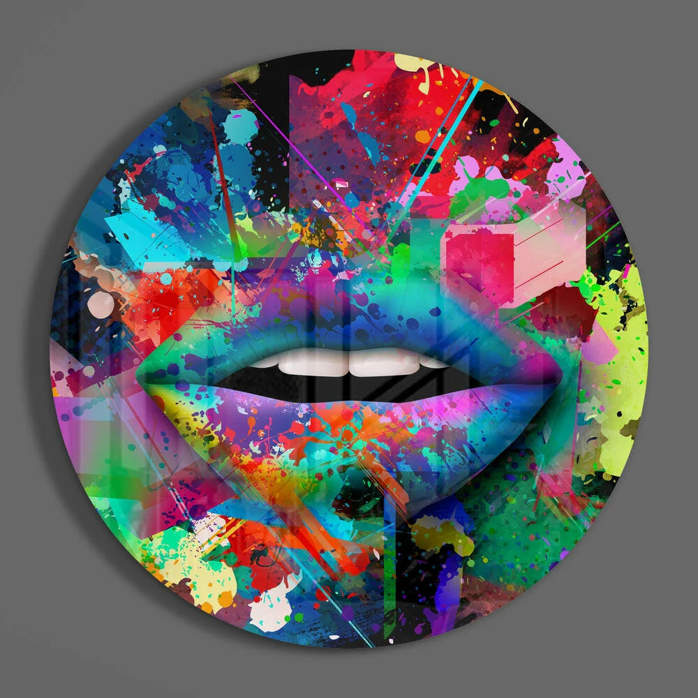 Colored Lip Glass Wall Art - Image 3