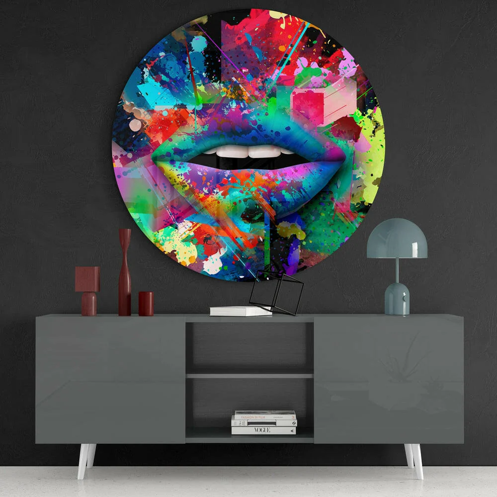 Colored Lip Glass Wall Art - Image 4