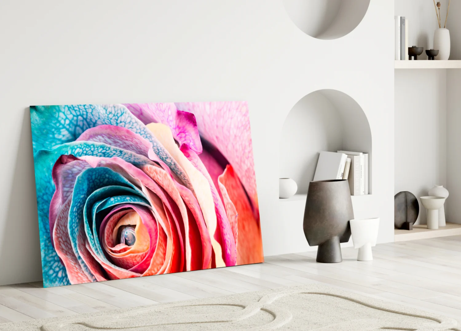 Colored Rose Glass Wall Art - Image 3