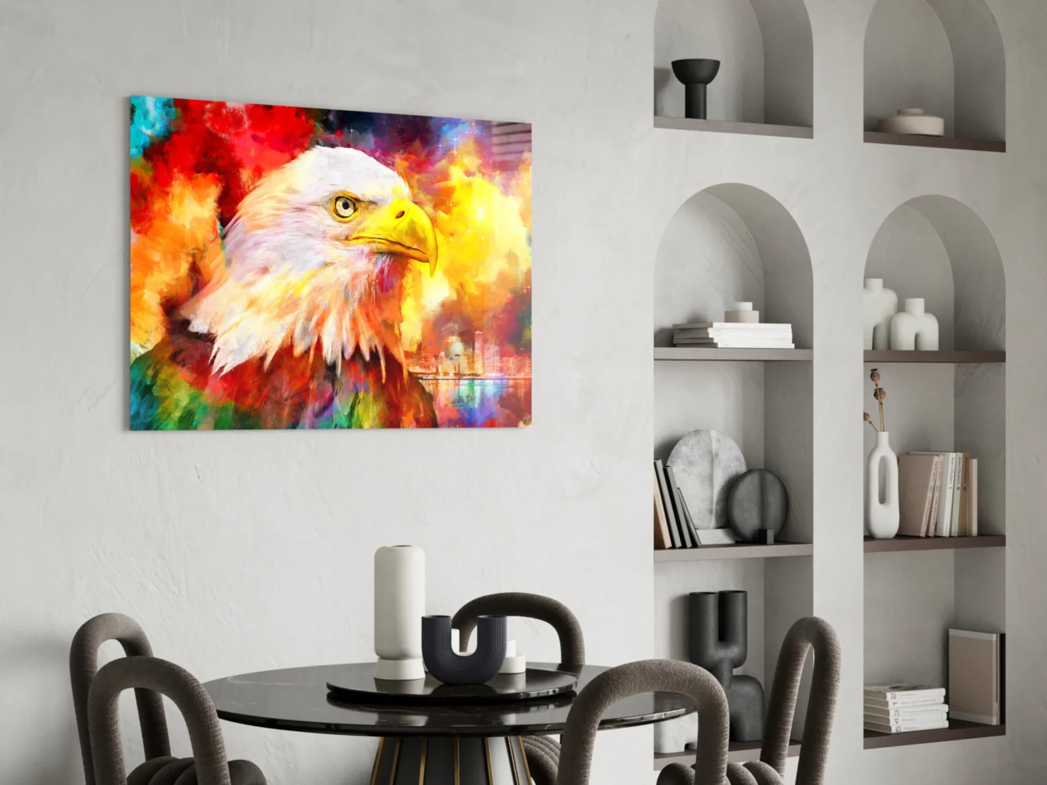 Colorful Eagle Glass Wall Art - Image 5