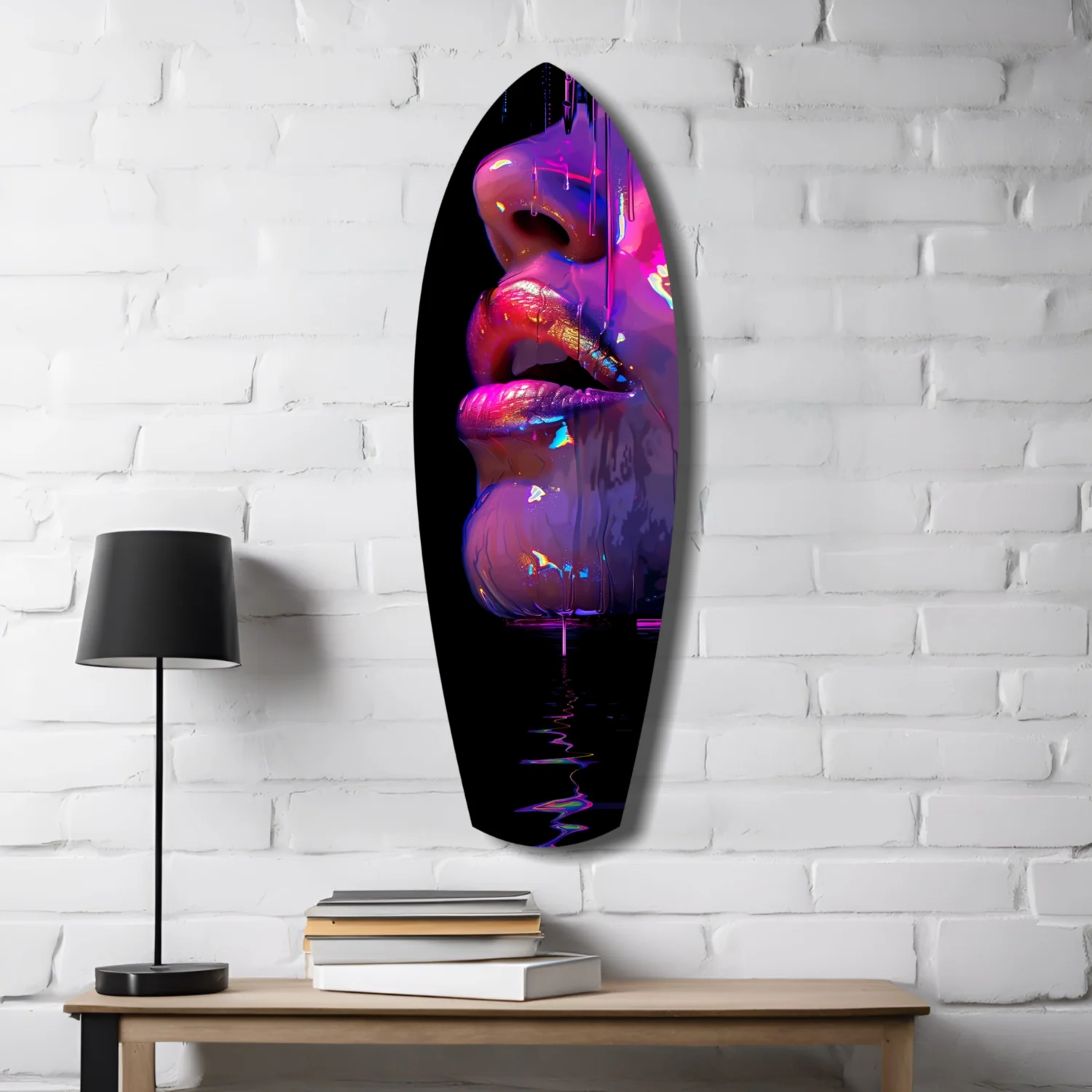 Colorful Lips V9 Glass Wall Art - Image 4
