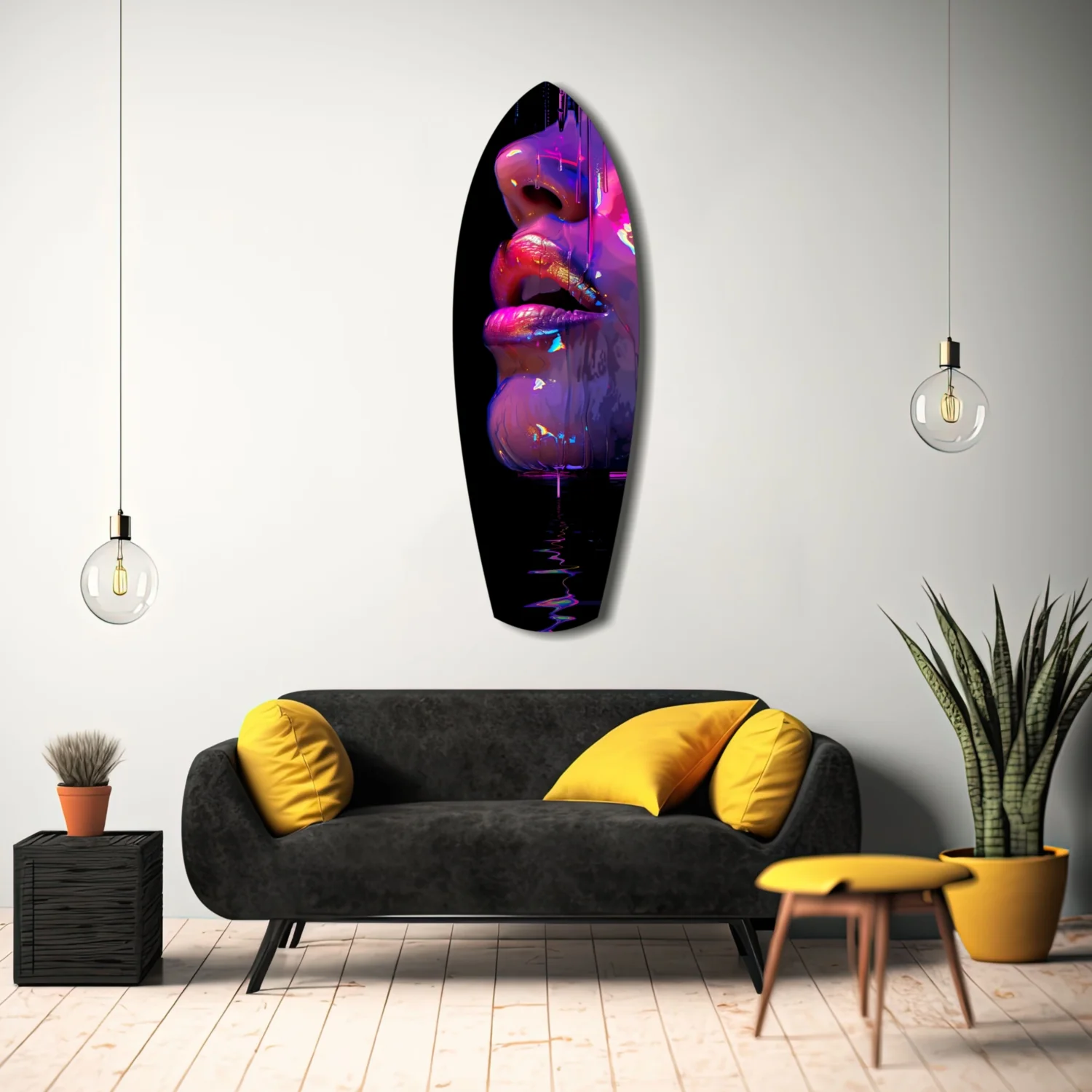 Colorful Lips V9 Glass Wall Art - Image 8