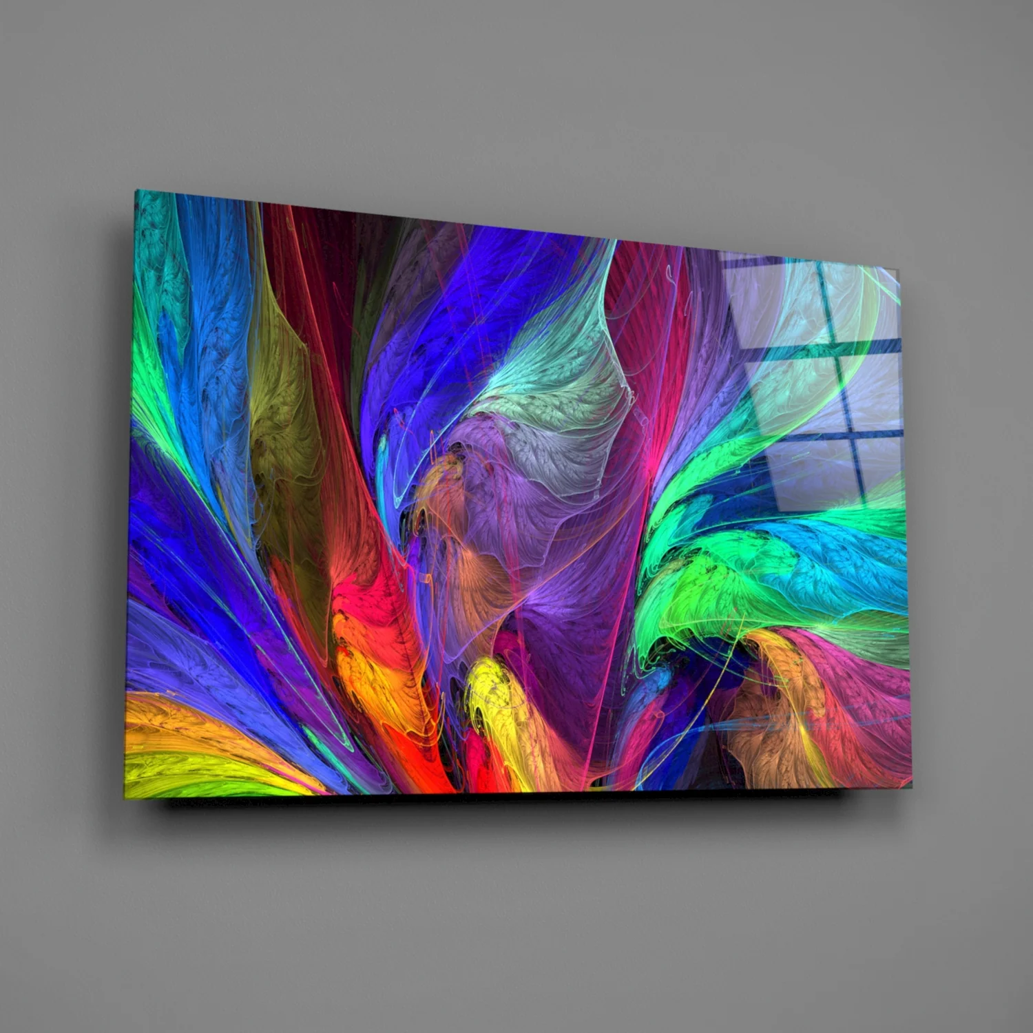 Colorful Patterns Glass Wall Art - Image 2