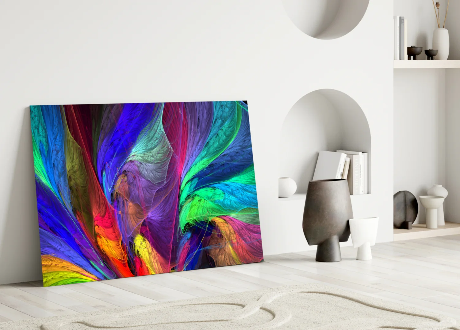 Colorful Patterns Glass Wall Art - Image 3
