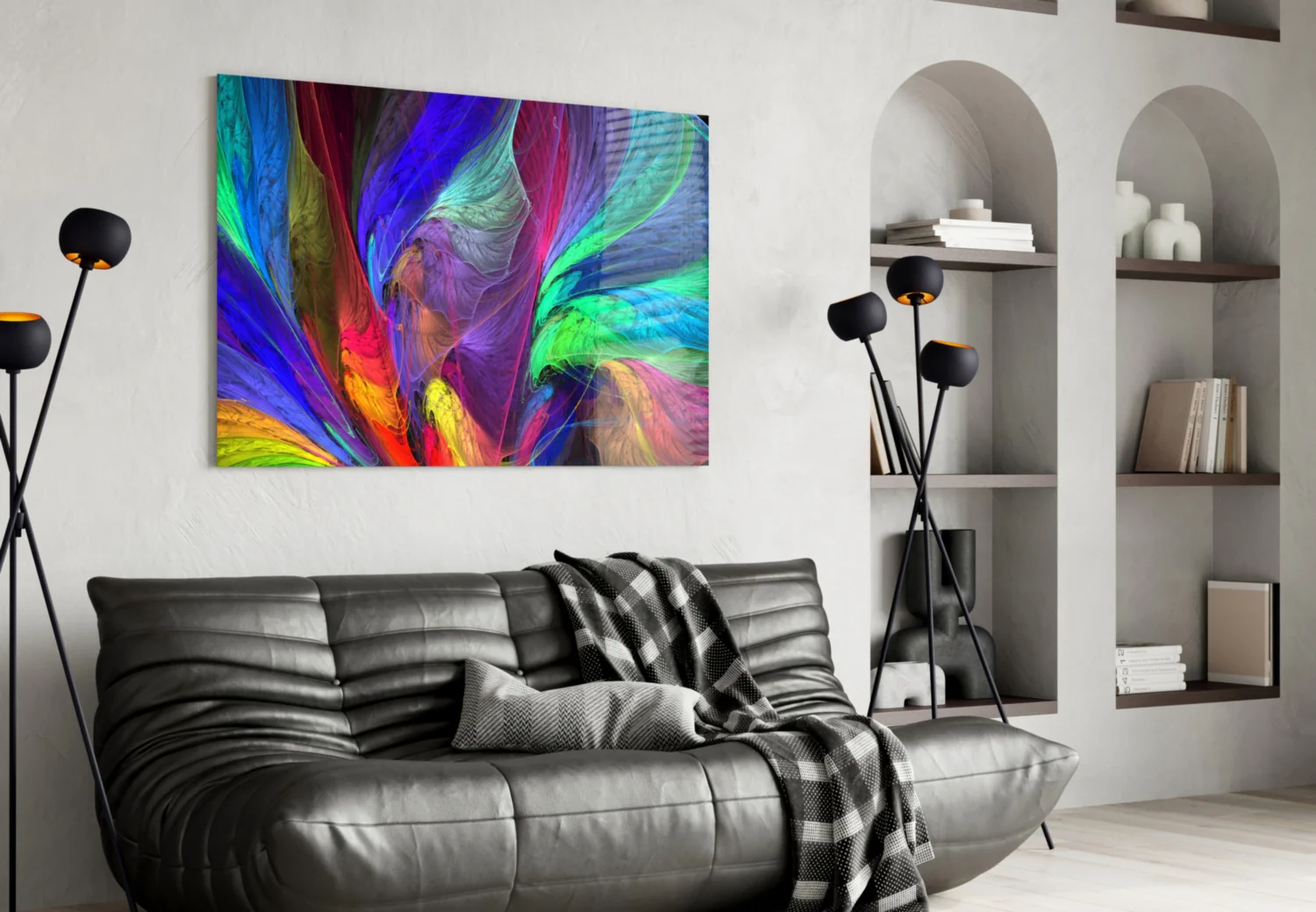 Colorful Patterns Glass Wall Art - Image 4