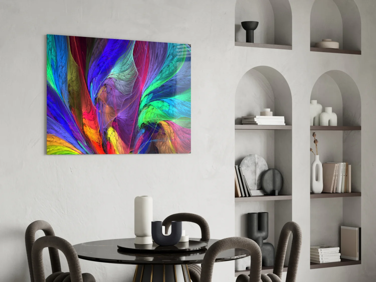 Colorful Patterns Glass Wall Art - Image 5