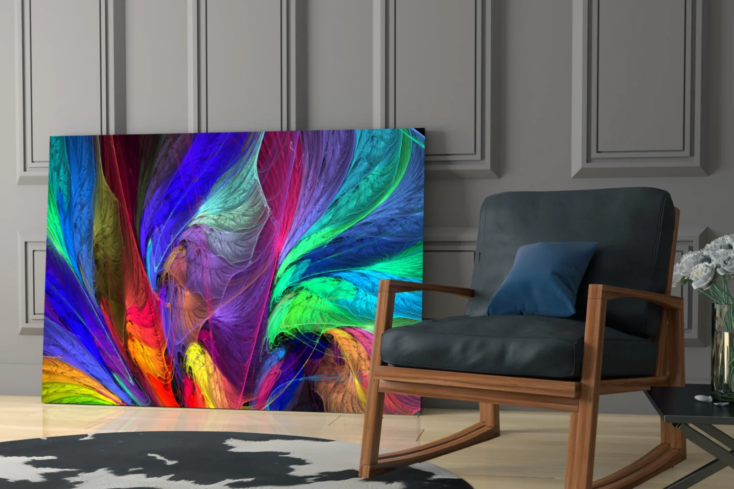 Colorful Patterns Glass Wall Art - Image 6