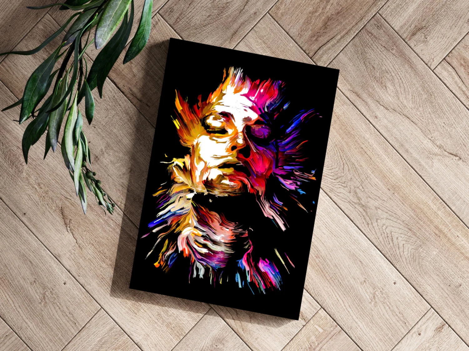Colorful Portrait V3 Aluminum Print - Image 3