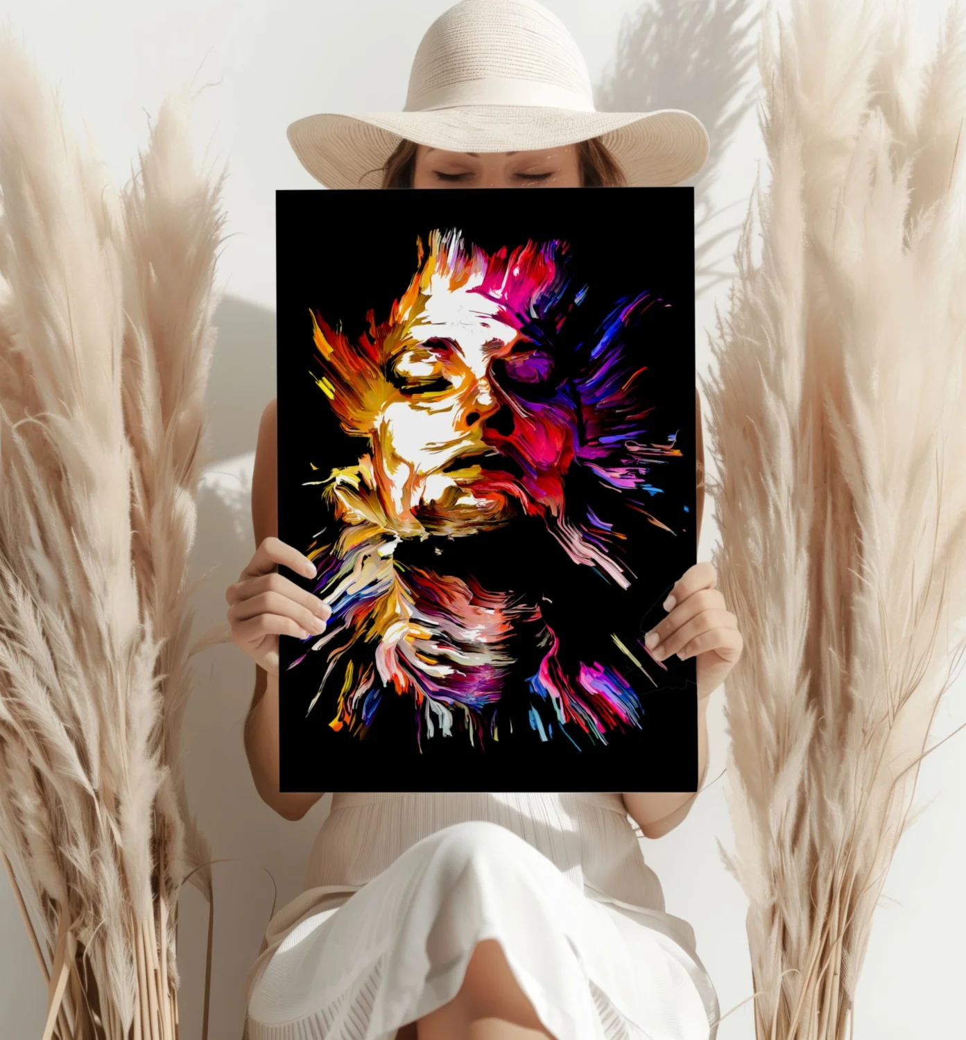 Colorful Portrait V3 Aluminum Print - Image 4