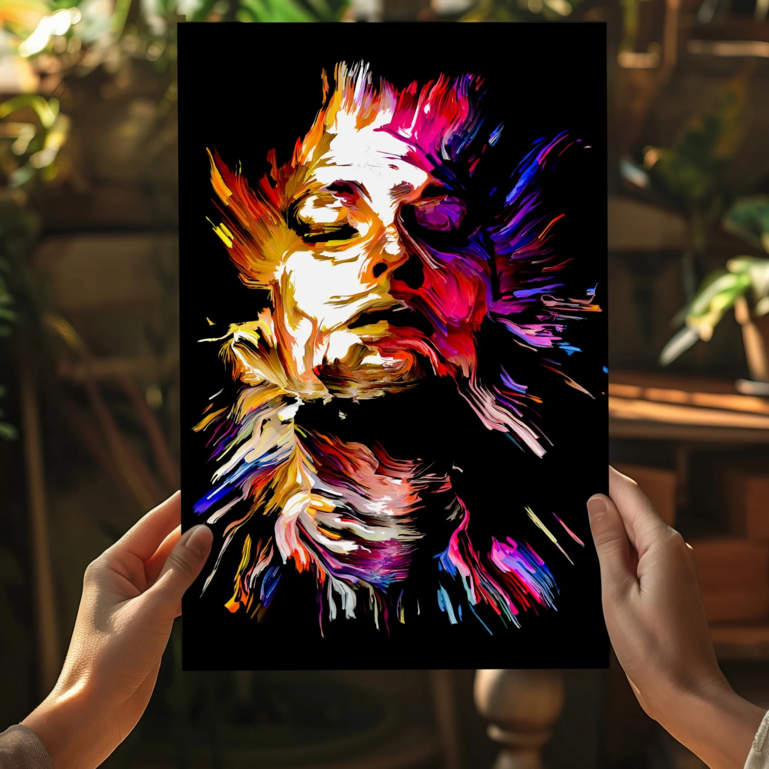 Colorful Portrait V3 Aluminum Print - Image 5