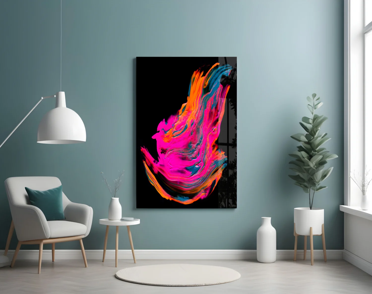 Colorful Winged Glass Wall Art - Image 4