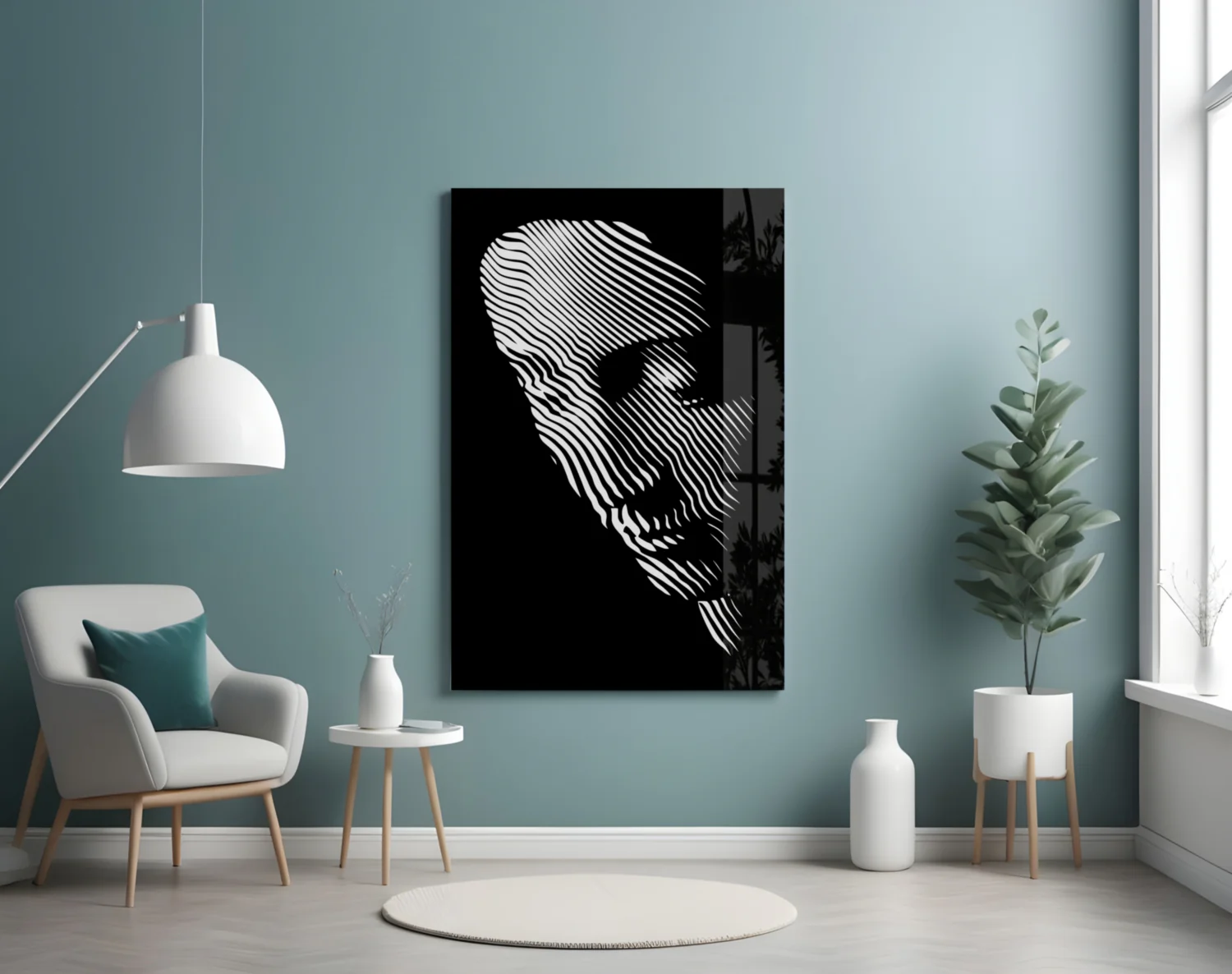 Contemplation Glass Wall Art - Image 4