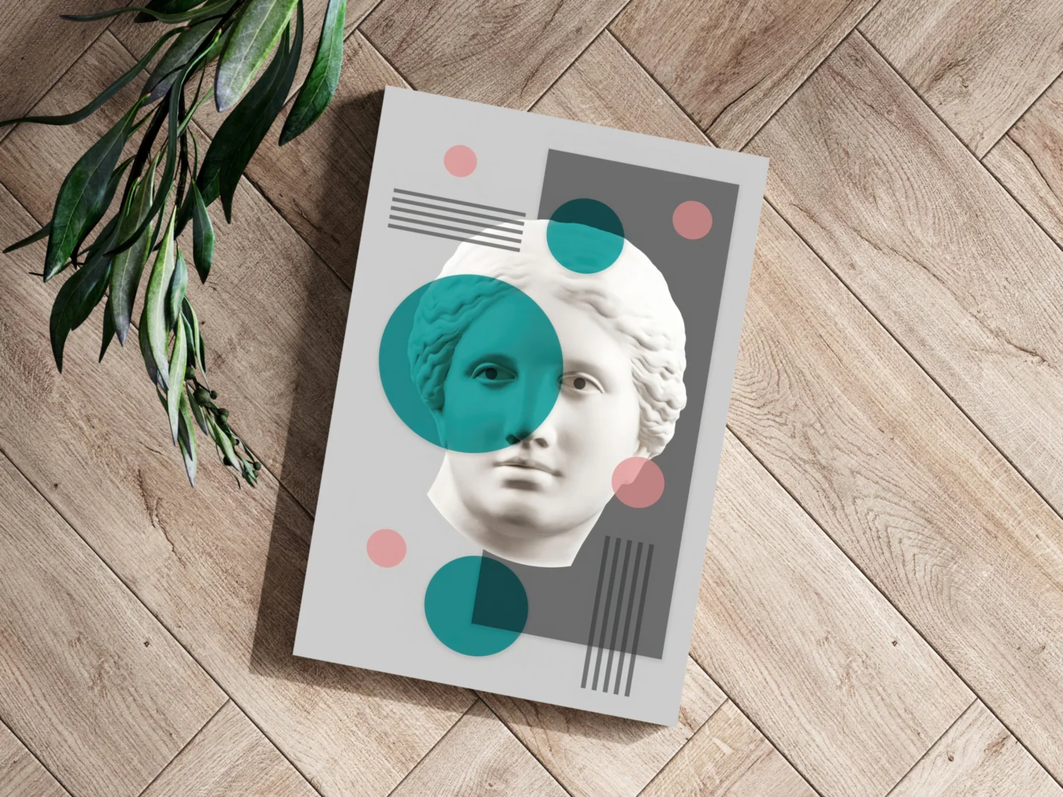 Contemporary Art Statue Head Aluminum Print - Image 3