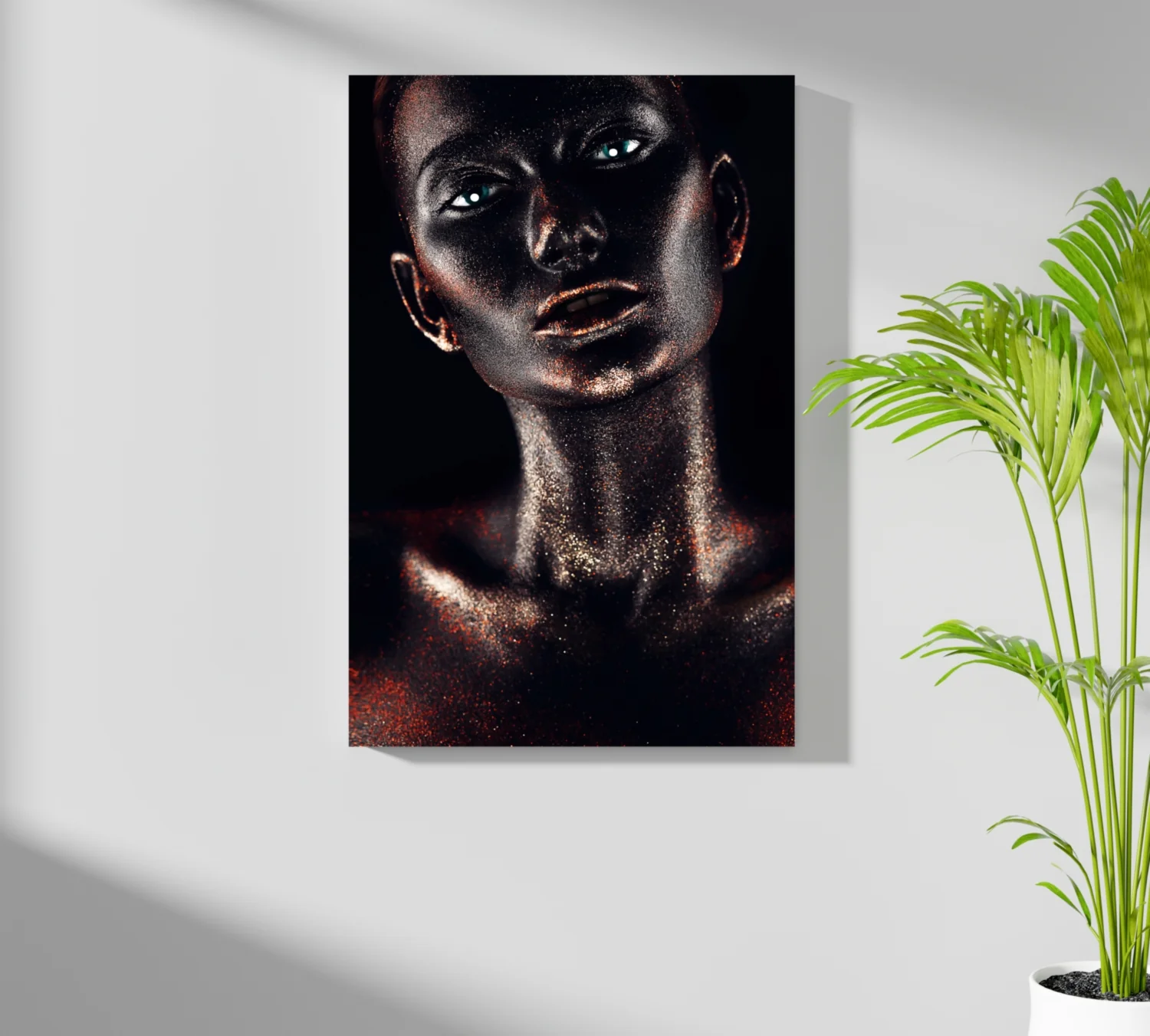 Copper Glitter Woman Aluminum Print - Image 7