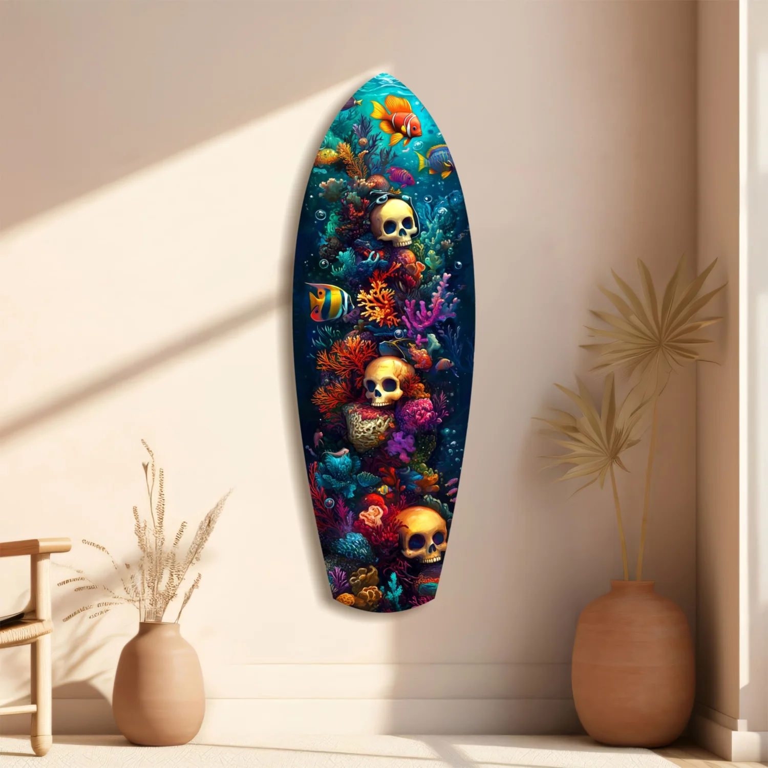 Coral Depths Skulls of the Sea Glass Wall Art - Image 10