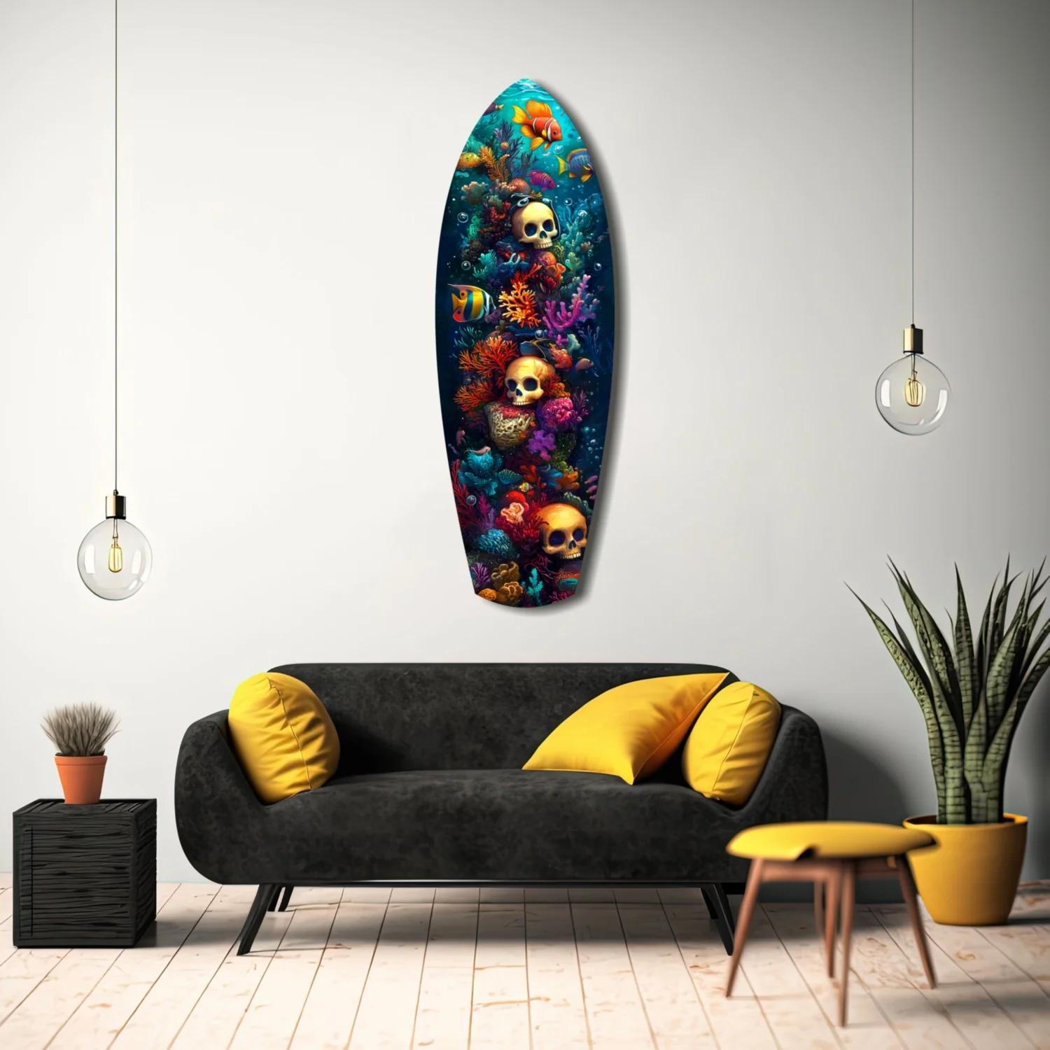 Coral Depths Skulls of the Sea Glass Wall Art - Image 11