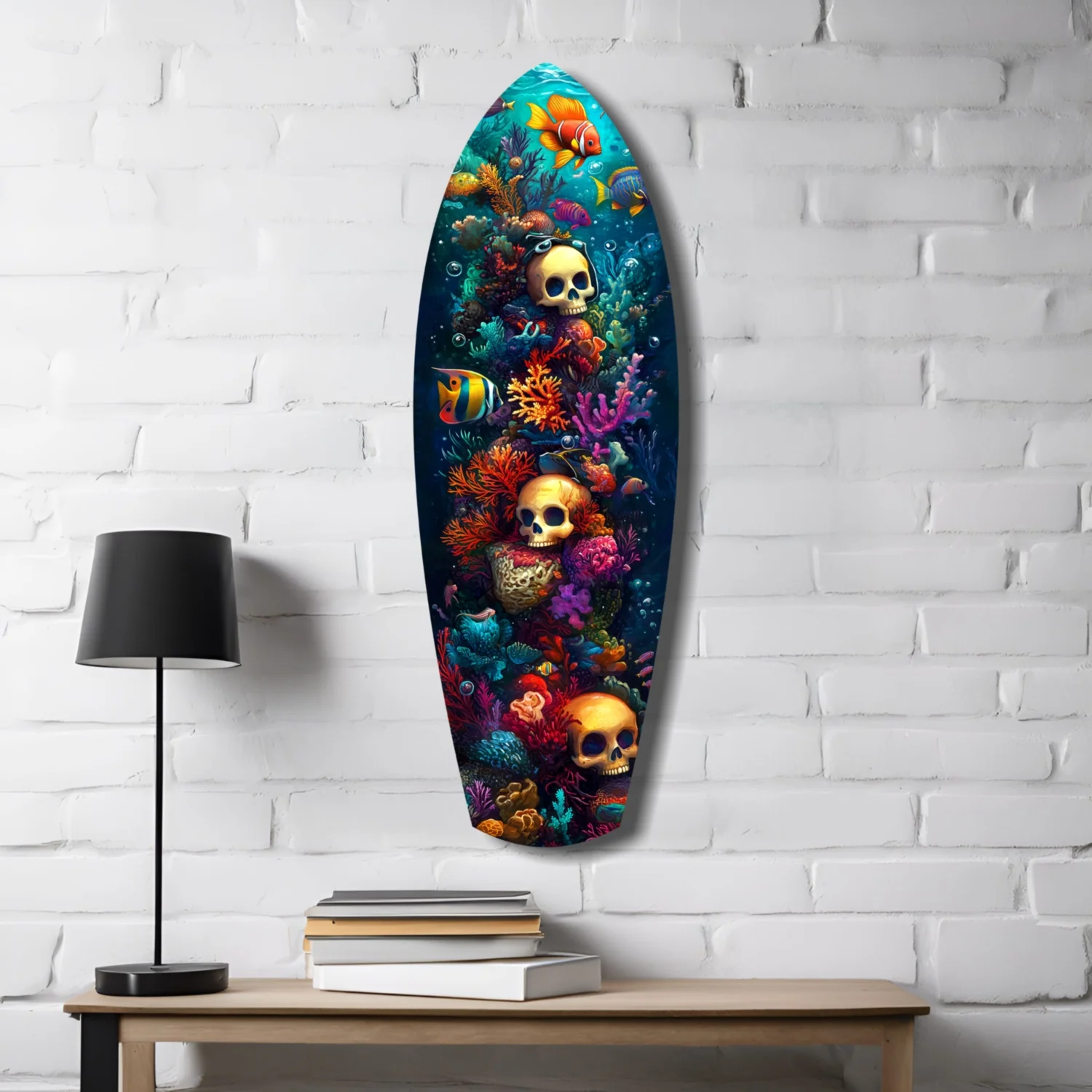Coral Depths Skulls of the Sea Glass Wall Art - Image 4