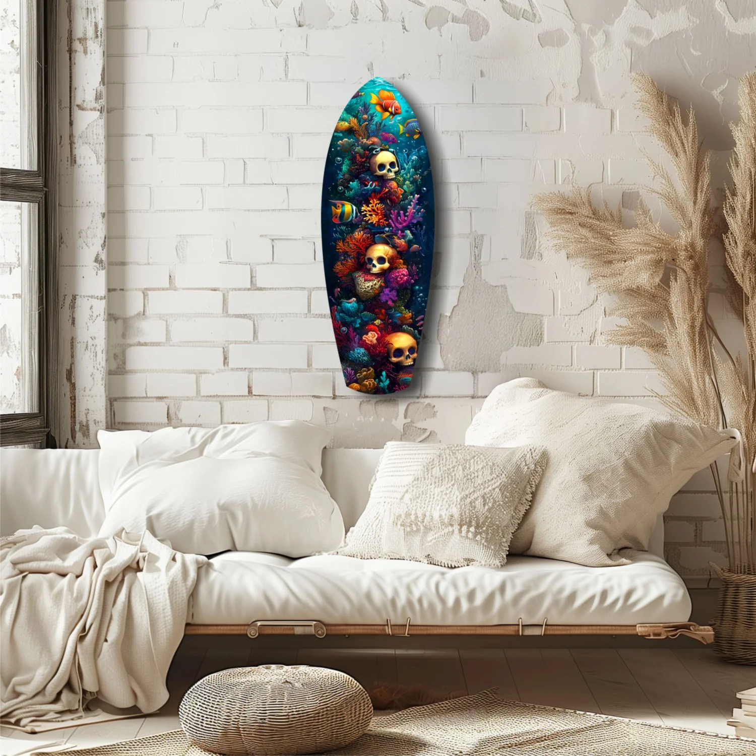 Coral Depths Skulls of the Sea Glass Wall Art - Image 6