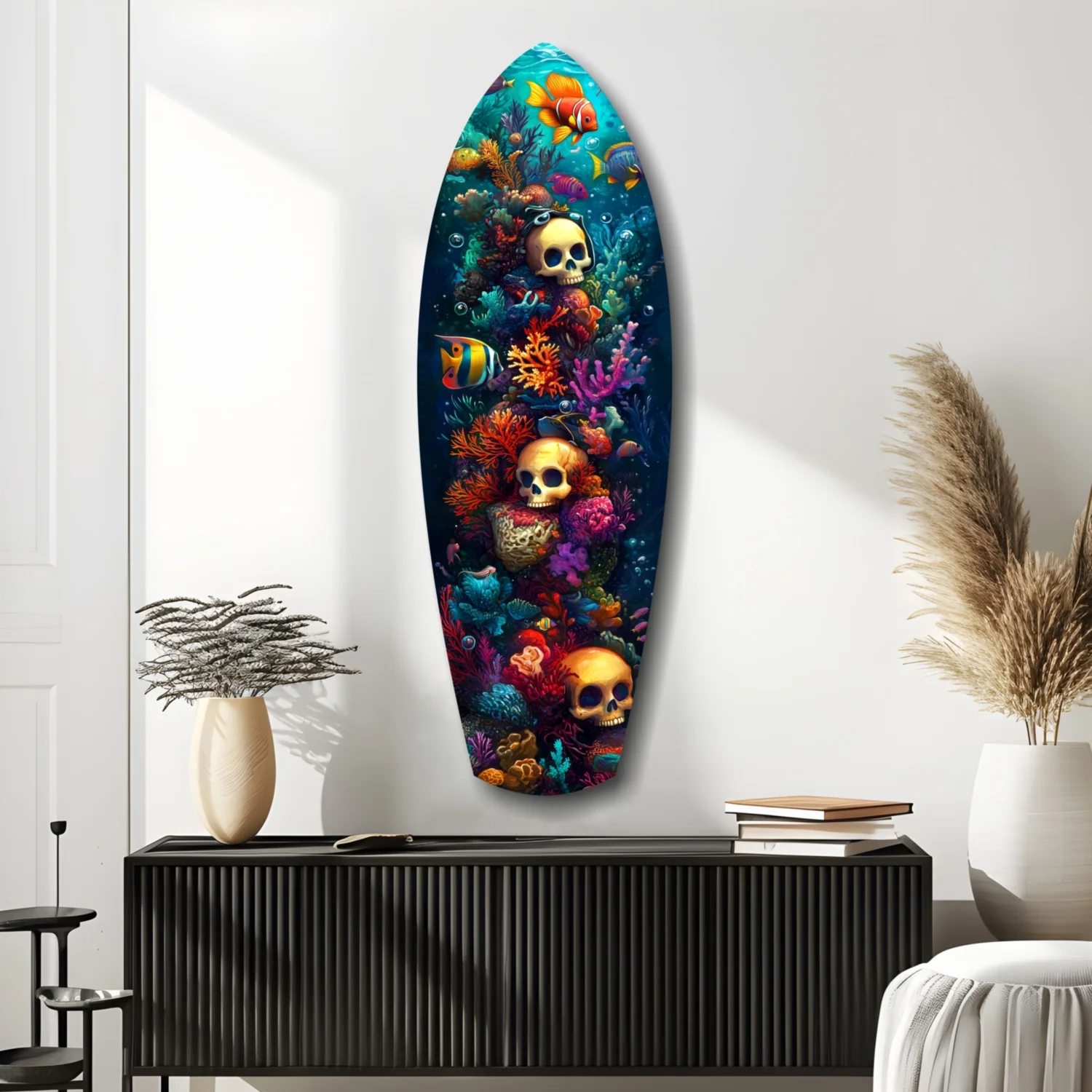 Coral Depths Skulls of the Sea Glass Wall Art - Image 9