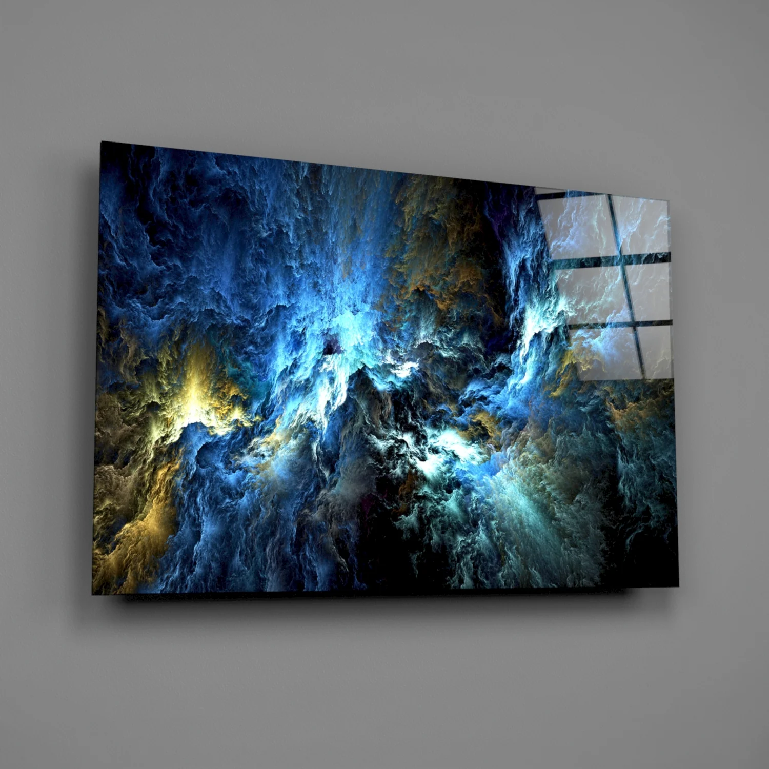 Cosmic Blue Glass Wall Art - Image 2