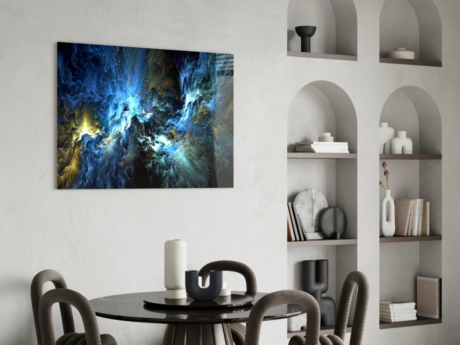 Cosmic Blue Glass Wall Art - Image 5
